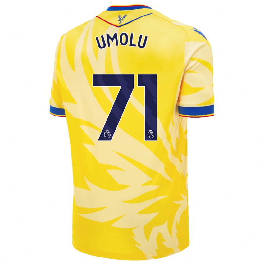 Børn Jemiah Umolu #71 Gul Udebane Spillertrøjer 2024/25 Trøje T-Shirt