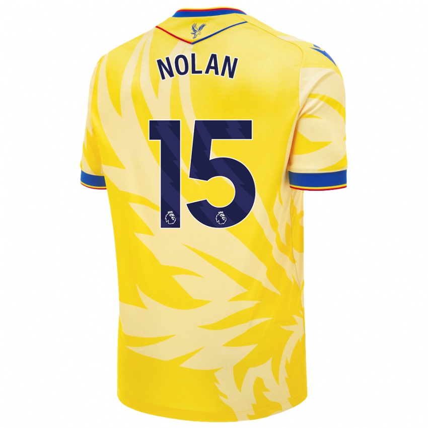 Børn Hayley Nolan #15 Gul Udebane Spillertrøjer 2024/25 Trøje T-Shirt