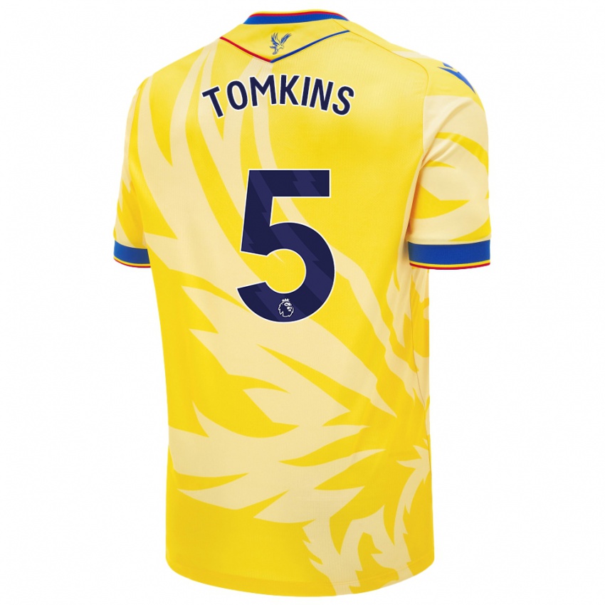 Børn James Tomkins #5 Gul Udebane Spillertrøjer 2024/25 Trøje T-Shirt