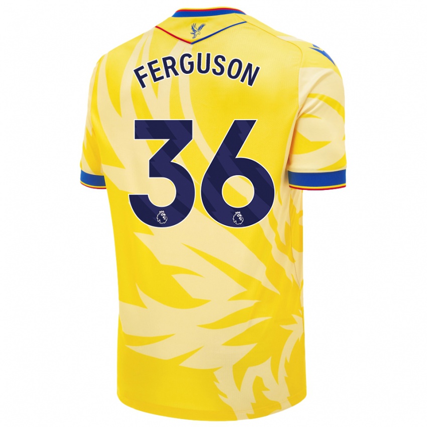 Børn Nathan Ferguson #36 Gul Udebane Spillertrøjer 2024/25 Trøje T-Shirt