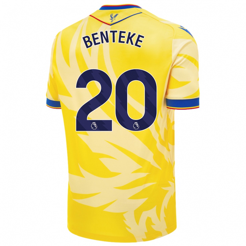 Børn Christian Benteke #20 Gul Udebane Spillertrøjer 2024/25 Trøje T-Shirt