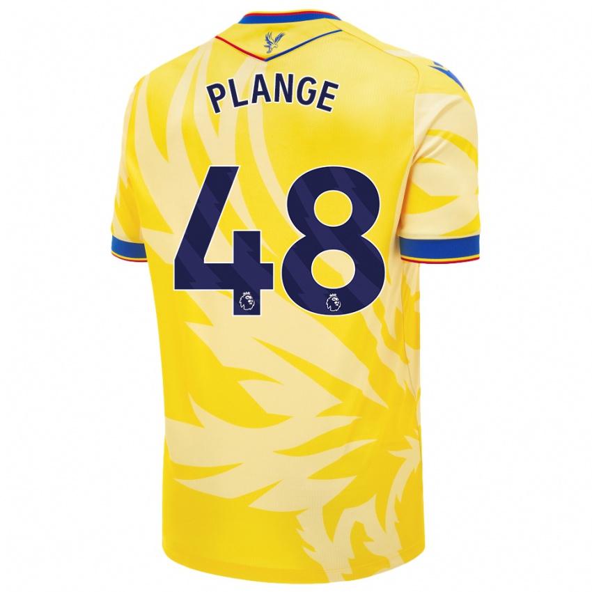 Børn Luke Plange #48 Gul Udebane Spillertrøjer 2024/25 Trøje T-Shirt