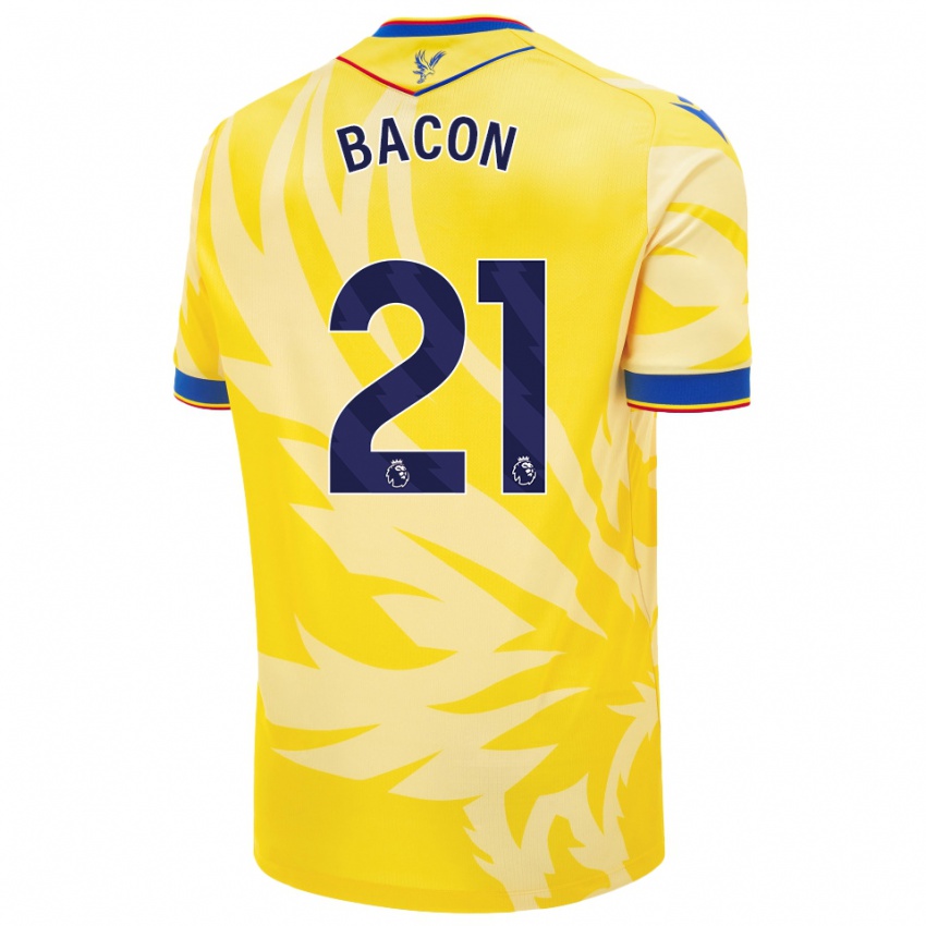 Børn Skye Bacon #21 Gul Udebane Spillertrøjer 2024/25 Trøje T-Shirt