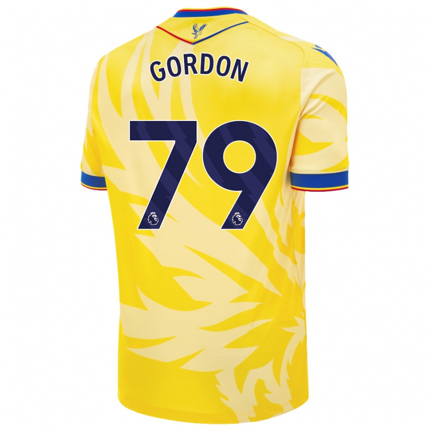 Børn John-Kymani Gordon #79 Gul Udebane Spillertrøjer 2024/25 Trøje T-Shirt