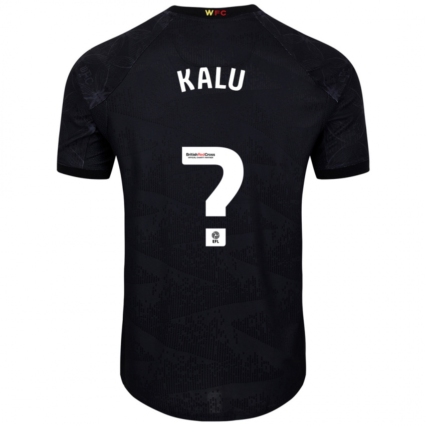 Børn Samuel Kalu #0 Sort Hvid Udebane Spillertrøjer 2024/25 Trøje T-Shirt