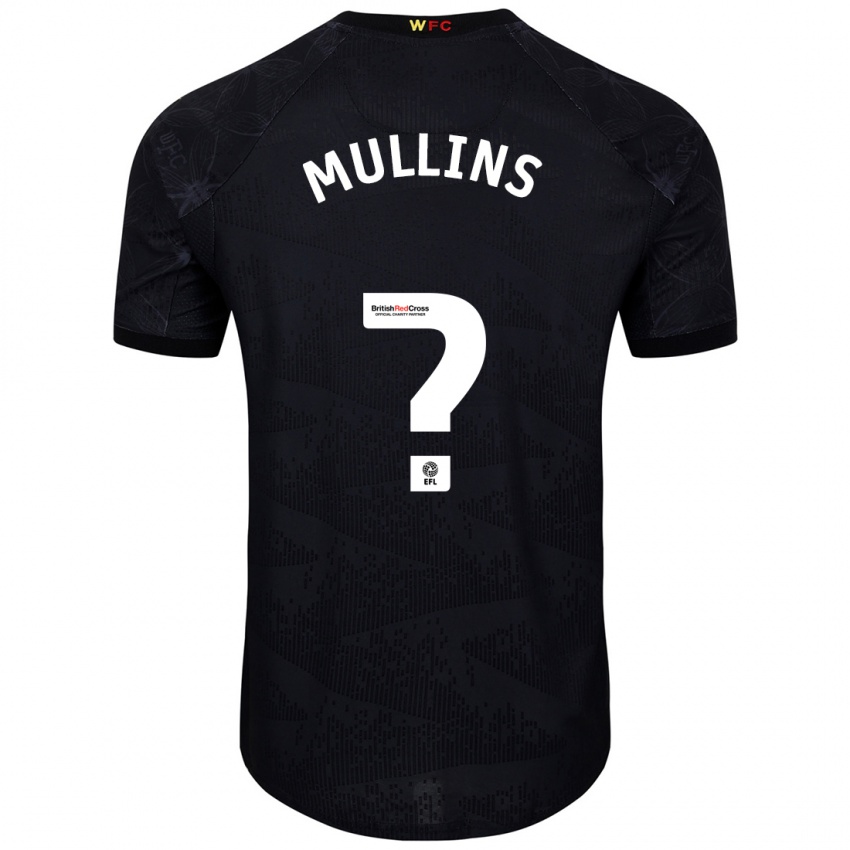 Børn Joshua Mullins #0 Sort Hvid Udebane Spillertrøjer 2024/25 Trøje T-Shirt