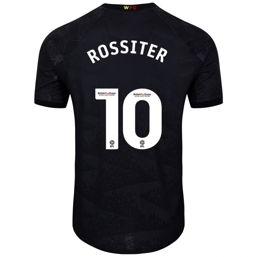 Børn Annie Rossiter #10 Sort Hvid Udebane Spillertrøjer 2024/25 Trøje T-Shirt