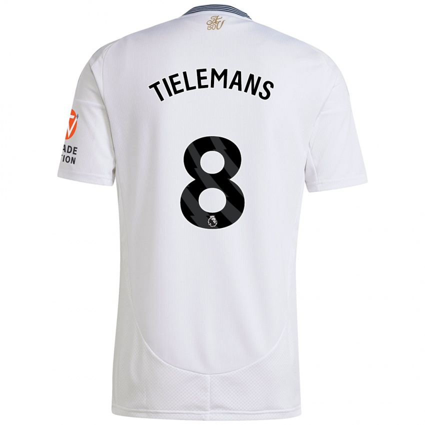 Børn Youri Tielemans #8 Hvid Udebane Spillertrøjer 2024/25 Trøje T-Shirt