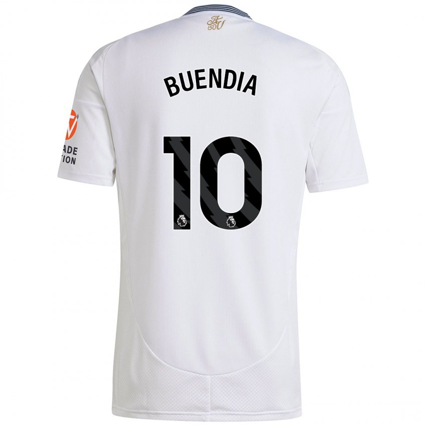 Børn Emiliano Buendía #10 Hvid Udebane Spillertrøjer 2024/25 Trøje T-Shirt