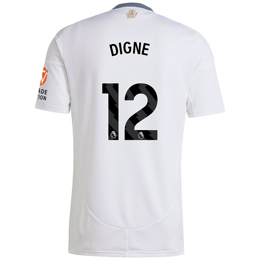 Børn Lucas Digne #12 Hvid Udebane Spillertrøjer 2024/25 Trøje T-Shirt