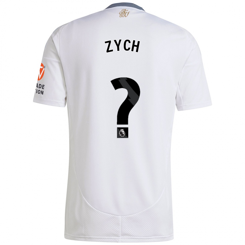 Børn Oliwier Zych #0 Hvid Udebane Spillertrøjer 2024/25 Trøje T-Shirt