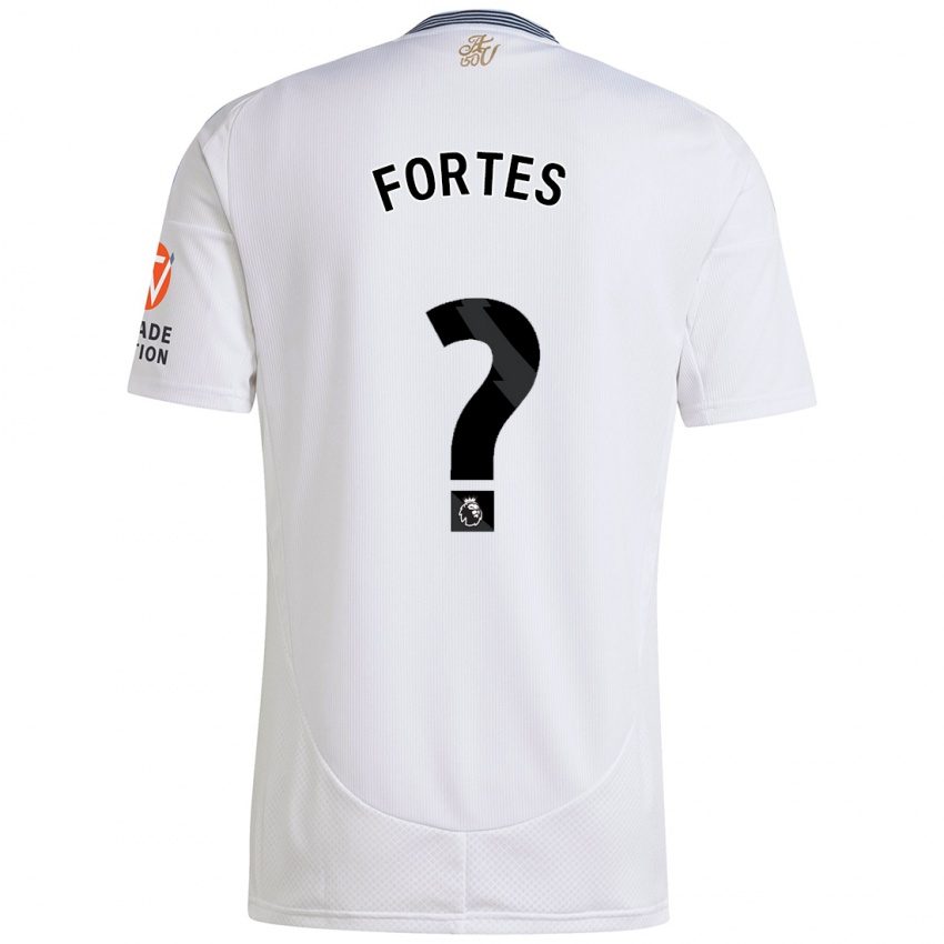 Børn Rodrigo Fortes #0 Hvid Udebane Spillertrøjer 2024/25 Trøje T-Shirt