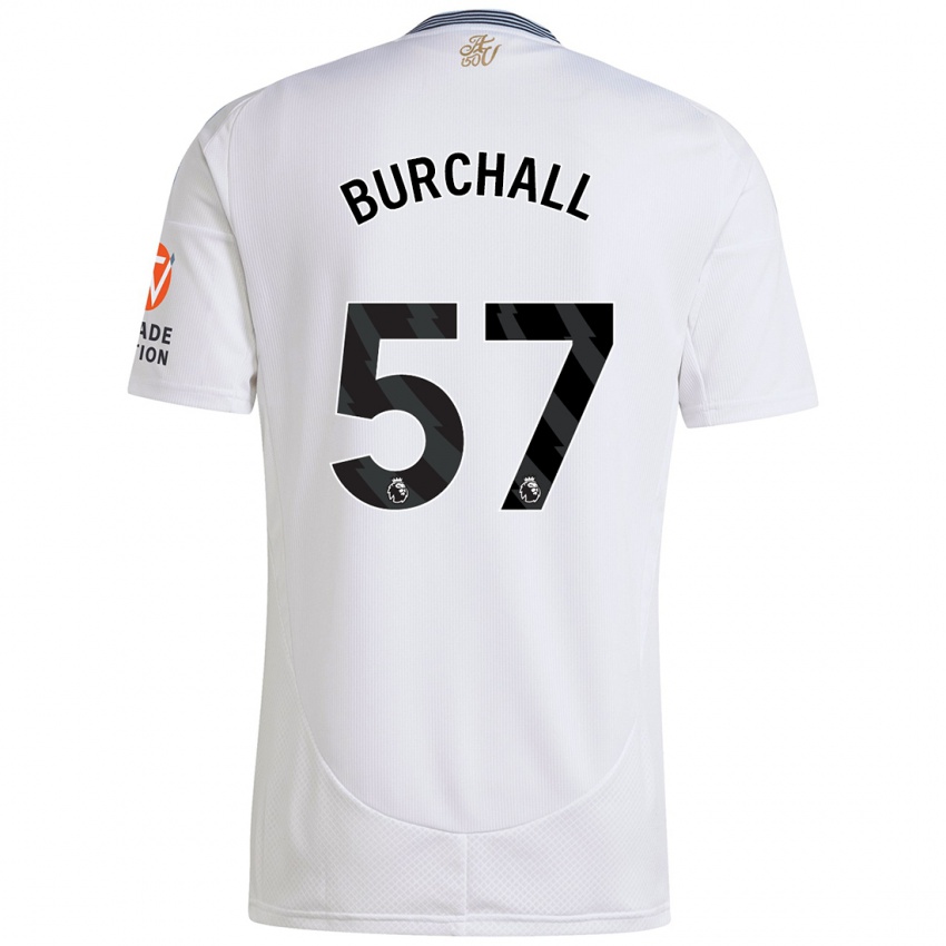 Børn Ajani Burchall #57 Hvid Udebane Spillertrøjer 2024/25 Trøje T-Shirt