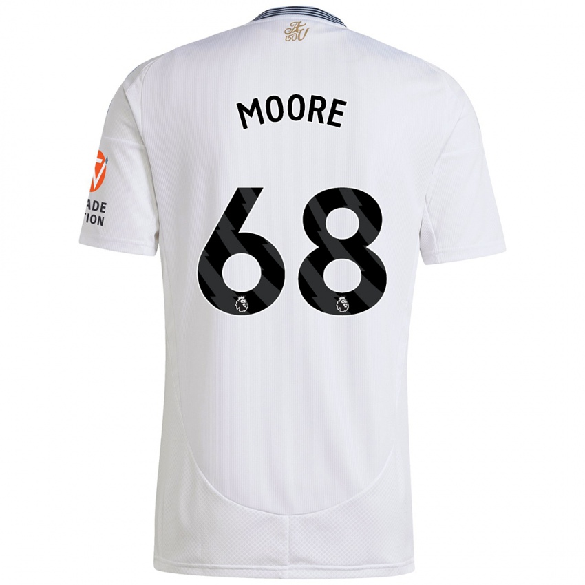 Børn Kobei Moore #68 Hvid Udebane Spillertrøjer 2024/25 Trøje T-Shirt