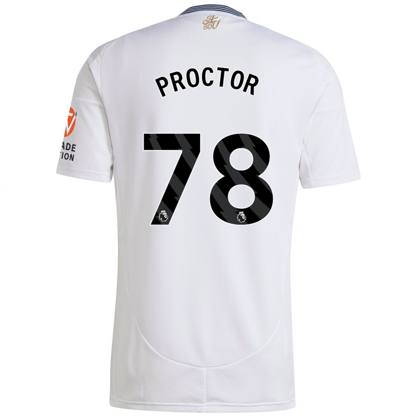 Børn Sam Proctor #78 Hvid Udebane Spillertrøjer 2024/25 Trøje T-Shirt