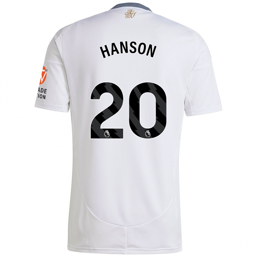 Børn Kirsty Hanson #20 Hvid Udebane Spillertrøjer 2024/25 Trøje T-Shirt