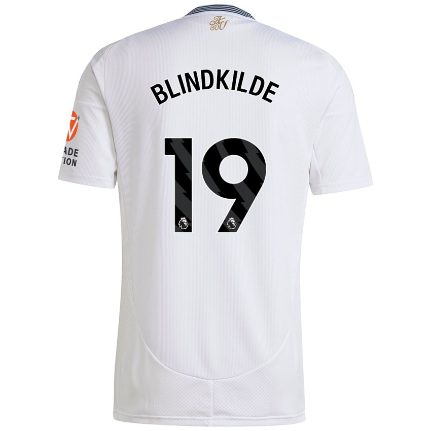 Børn Laura Blindkilde #19 Hvid Udebane Spillertrøjer 2024/25 Trøje T-Shirt