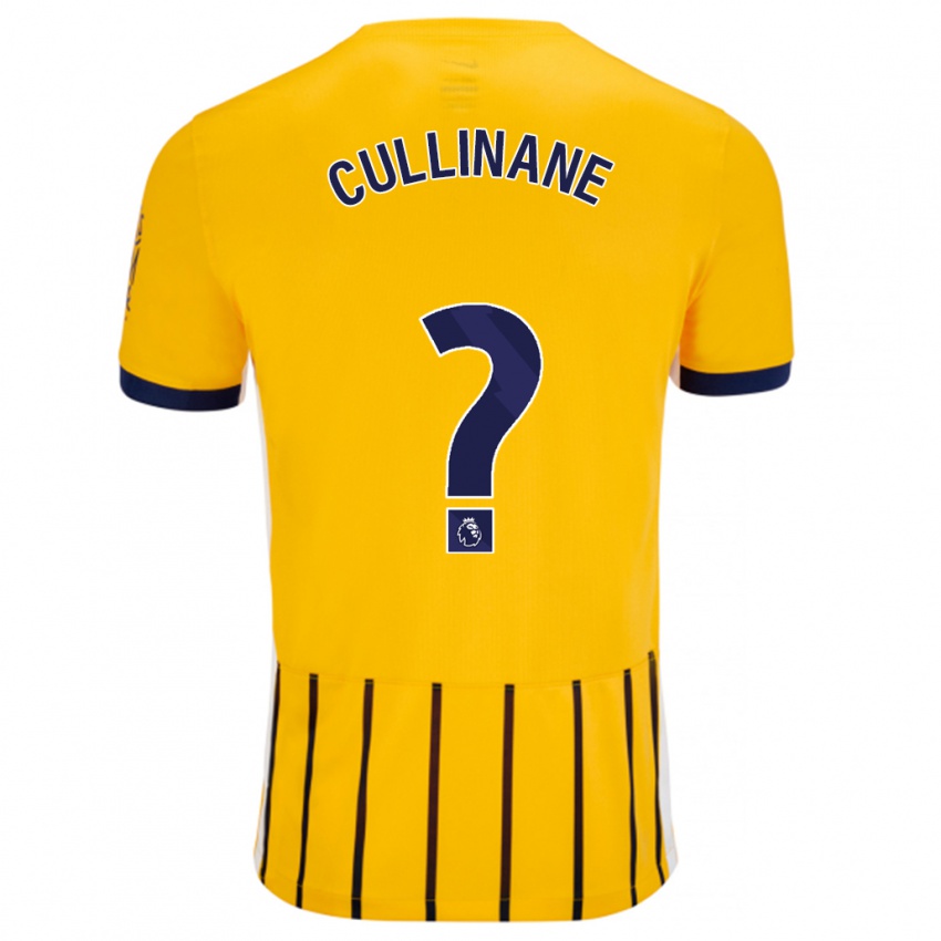 Børn Billy-Ray Cullinane #0 Guldblå ​​Nålestriber Udebane Spillertrøjer 2024/25 Trøje T-Shirt