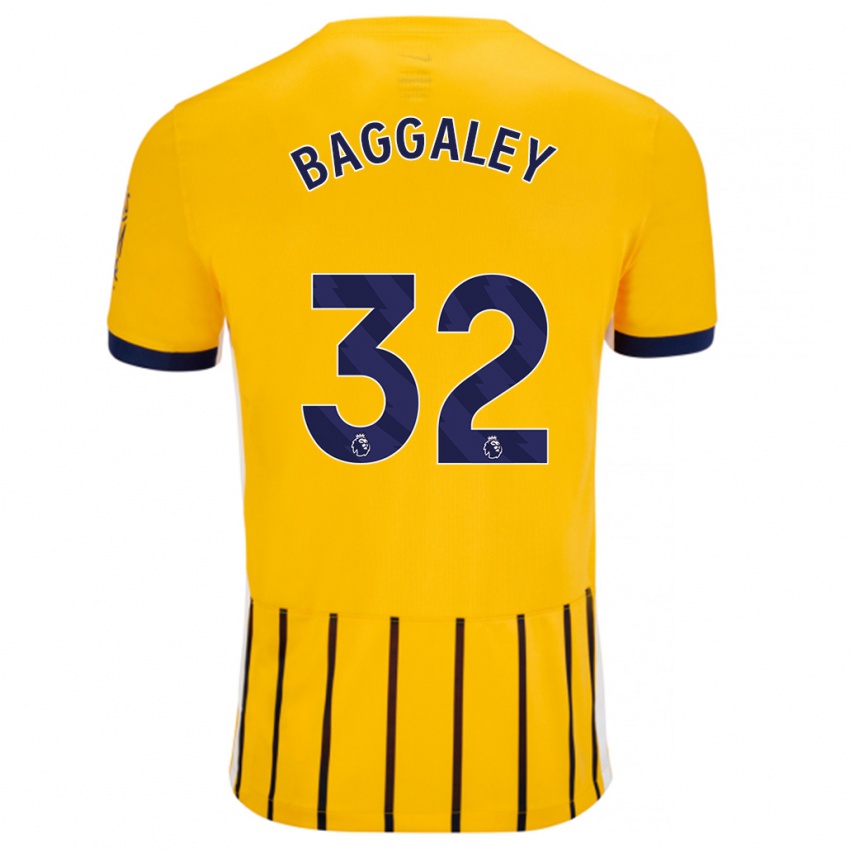 Børn Sophie Baggaley #32 Guldblå ​​Nålestriber Udebane Spillertrøjer 2024/25 Trøje T-Shirt