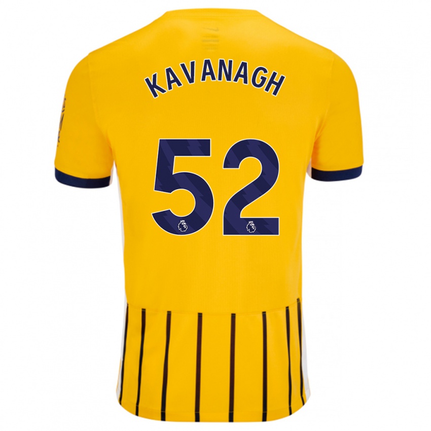 Børn Leigh Kavanagh #52 Guldblå ​​Nålestriber Udebane Spillertrøjer 2024/25 Trøje T-Shirt