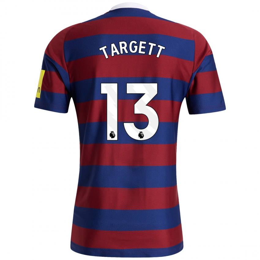 Børn Matt Targett #13 Bordeaux Marineblå Udebane Spillertrøjer 2024/25 Trøje T-Shirt