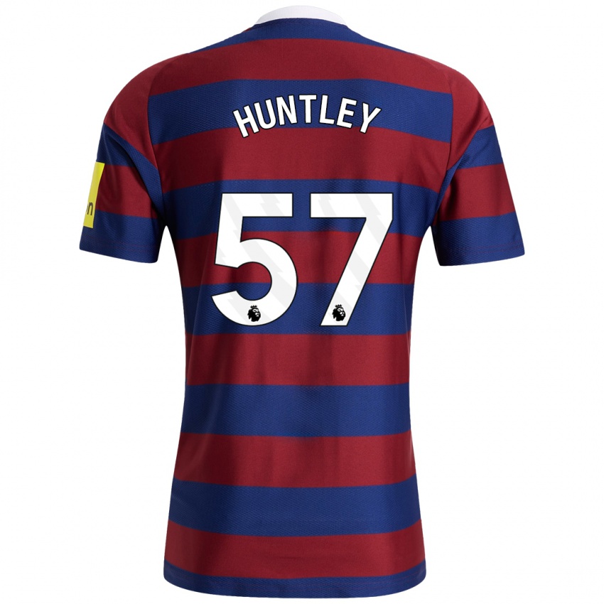 Børn James Huntley #57 Bordeaux Marineblå Udebane Spillertrøjer 2024/25 Trøje T-Shirt