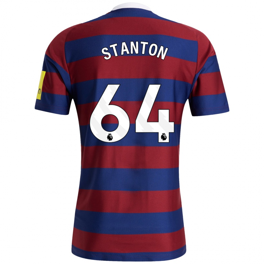 Børn Ellis Stanton #64 Bordeaux Marineblå Udebane Spillertrøjer 2024/25 Trøje T-Shirt