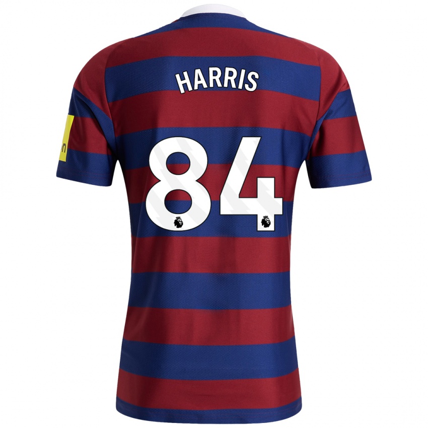 Børn Aidan Harris #84 Bordeaux Marineblå Udebane Spillertrøjer 2024/25 Trøje T-Shirt