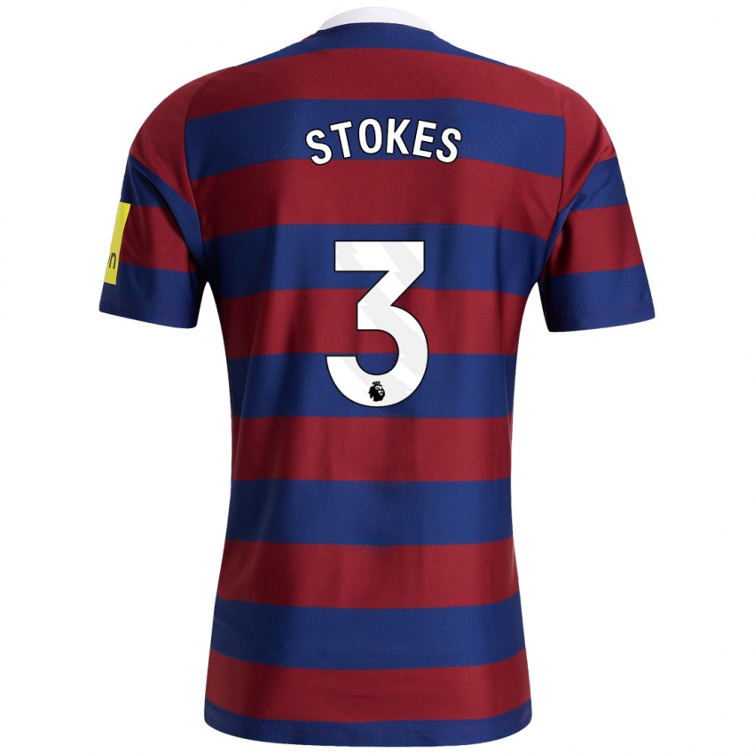 Børn Demi Stokes #3 Bordeaux Marineblå Udebane Spillertrøjer 2024/25 Trøje T-Shirt