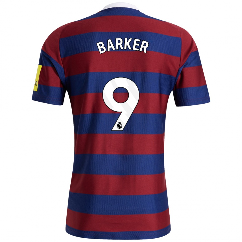 Børn Katie Barker #9 Bordeaux Marineblå Udebane Spillertrøjer 2024/25 Trøje T-Shirt