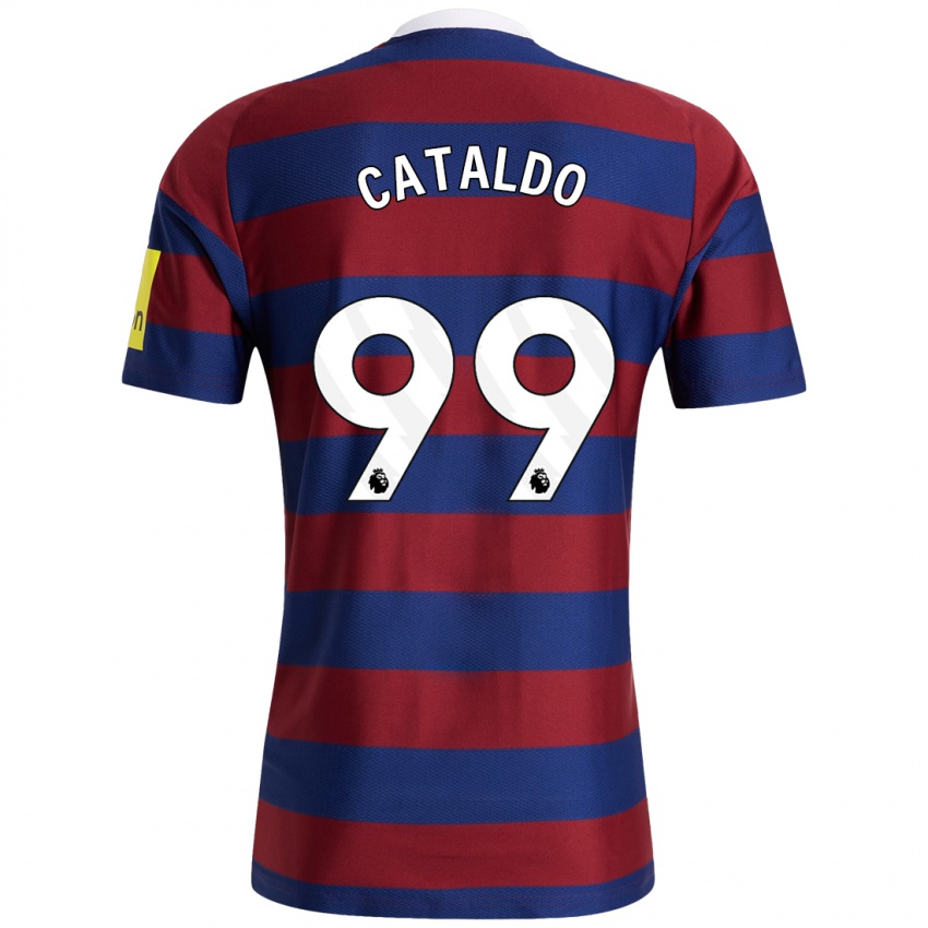 Børn Lia Cataldo #99 Bordeaux Marineblå Udebane Spillertrøjer 2024/25 Trøje T-Shirt