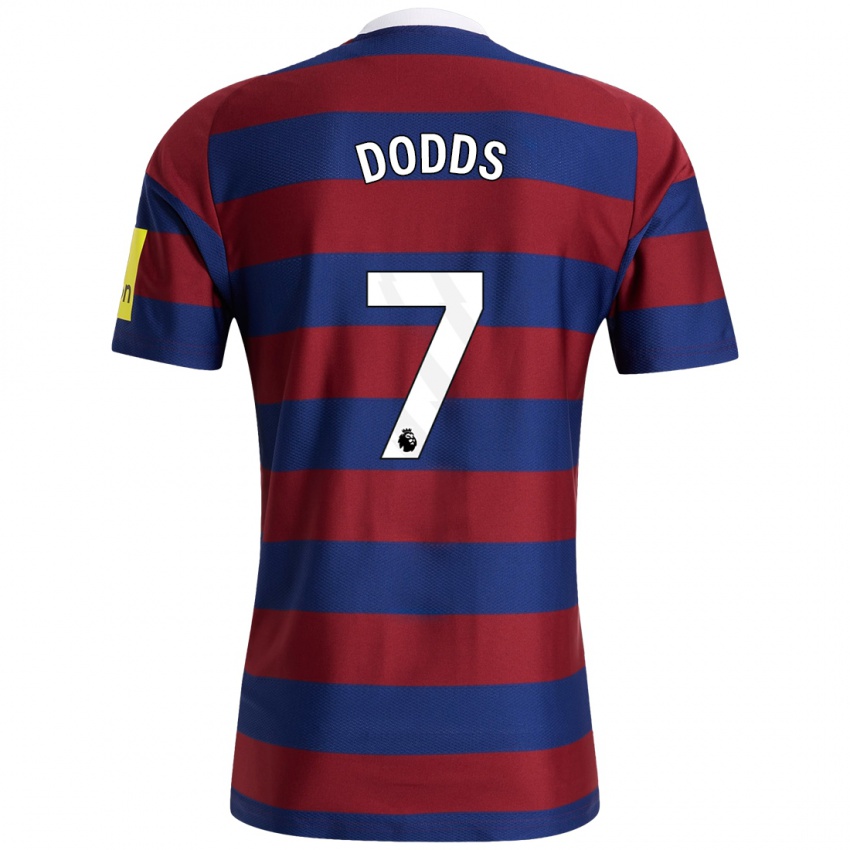 Børn Tyler Dodds #7 Bordeaux Marineblå Udebane Spillertrøjer 2024/25 Trøje T-Shirt