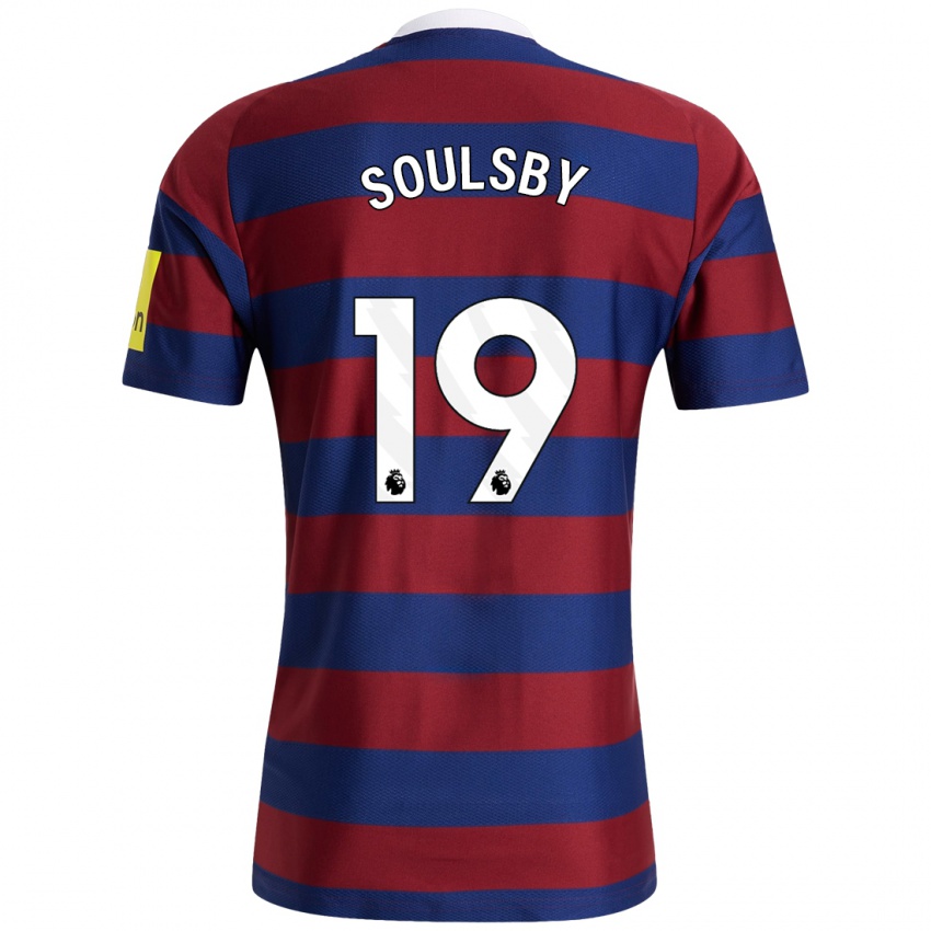 Børn Anna Soulsby #19 Bordeaux Marineblå Udebane Spillertrøjer 2024/25 Trøje T-Shirt