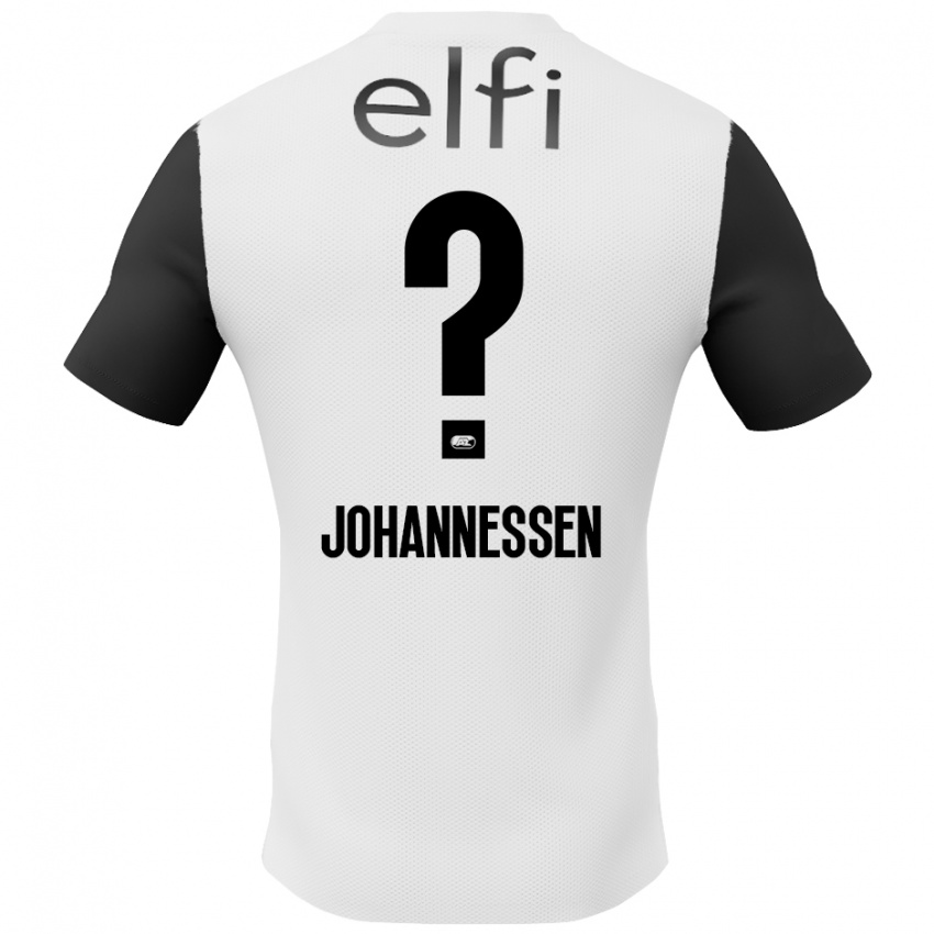 Børn Tómas Johannessen #0 Hvid Sort Udebane Spillertrøjer 2024/25 Trøje T-Shirt