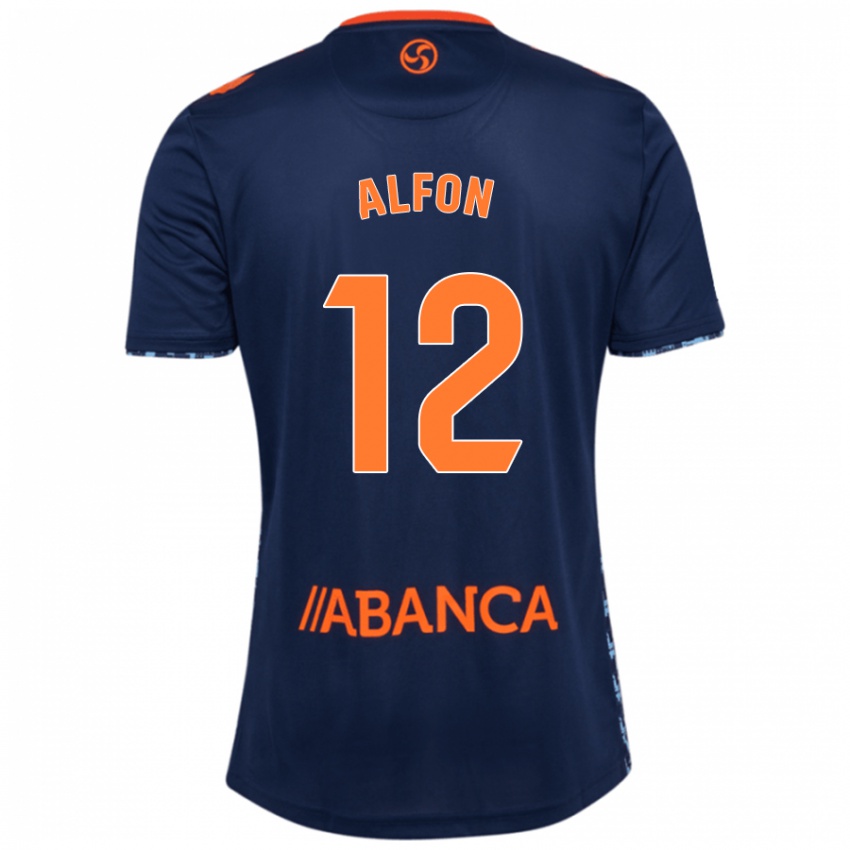 Børn Alfon González #12 Marineblå Udebane Spillertrøjer 2024/25 Trøje T-Shirt