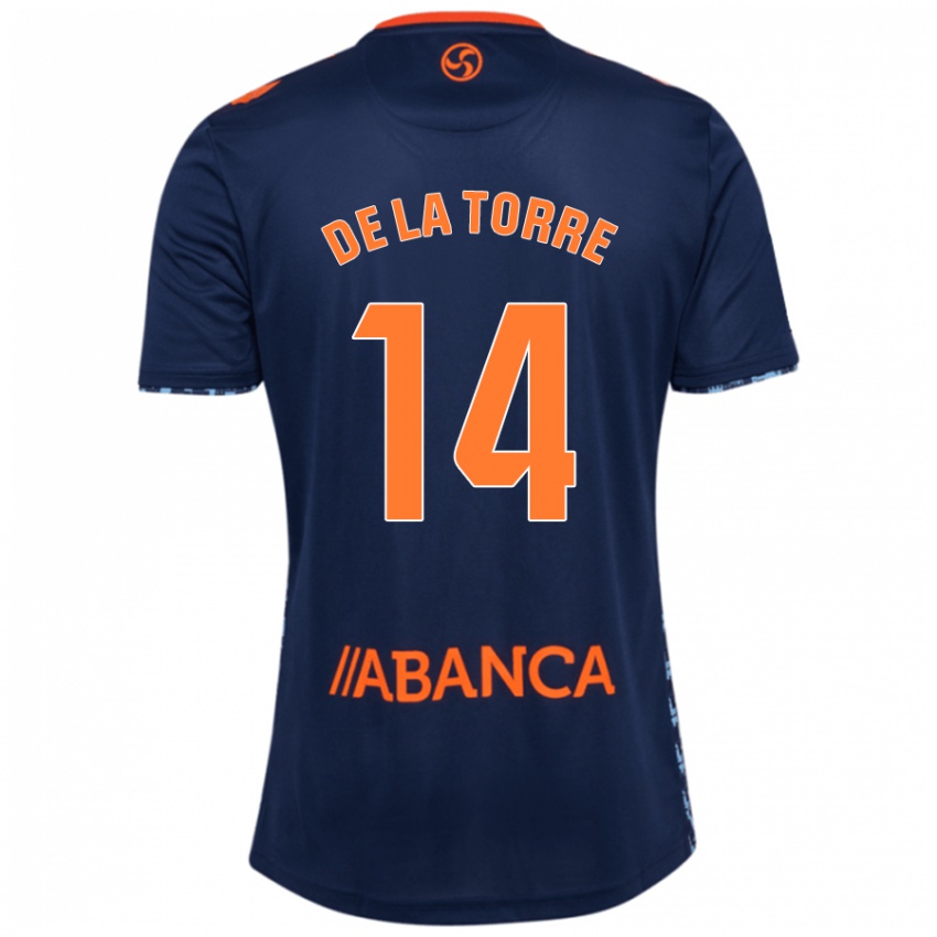 Børn Luca De La Torre #14 Marineblå Udebane Spillertrøjer 2024/25 Trøje T-Shirt