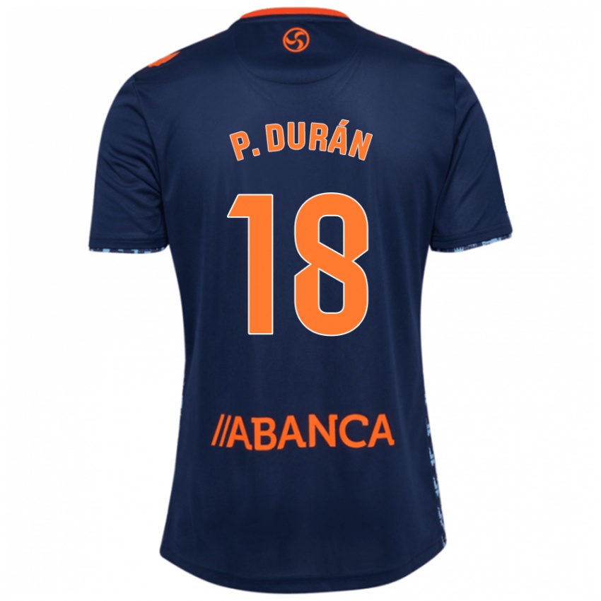 Børn Pablo Durán #18 Marineblå Udebane Spillertrøjer 2024/25 Trøje T-Shirt