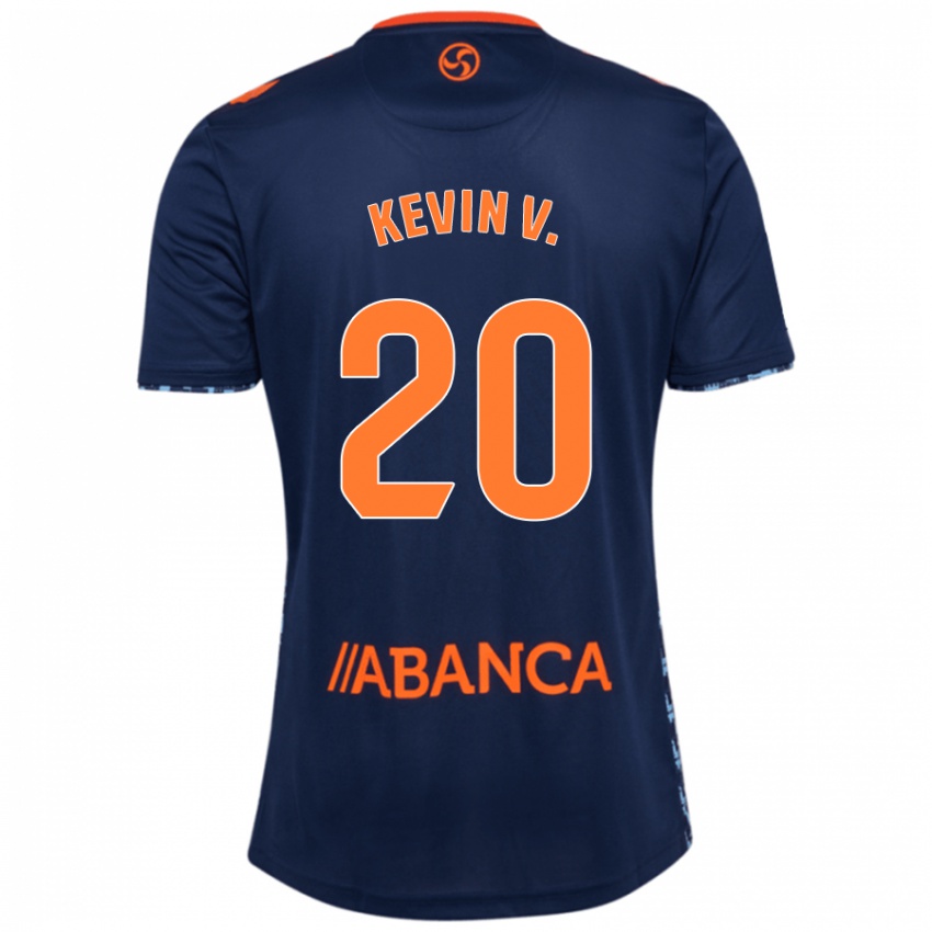 Børn Kevin Vázquez #20 Marineblå Udebane Spillertrøjer 2024/25 Trøje T-Shirt