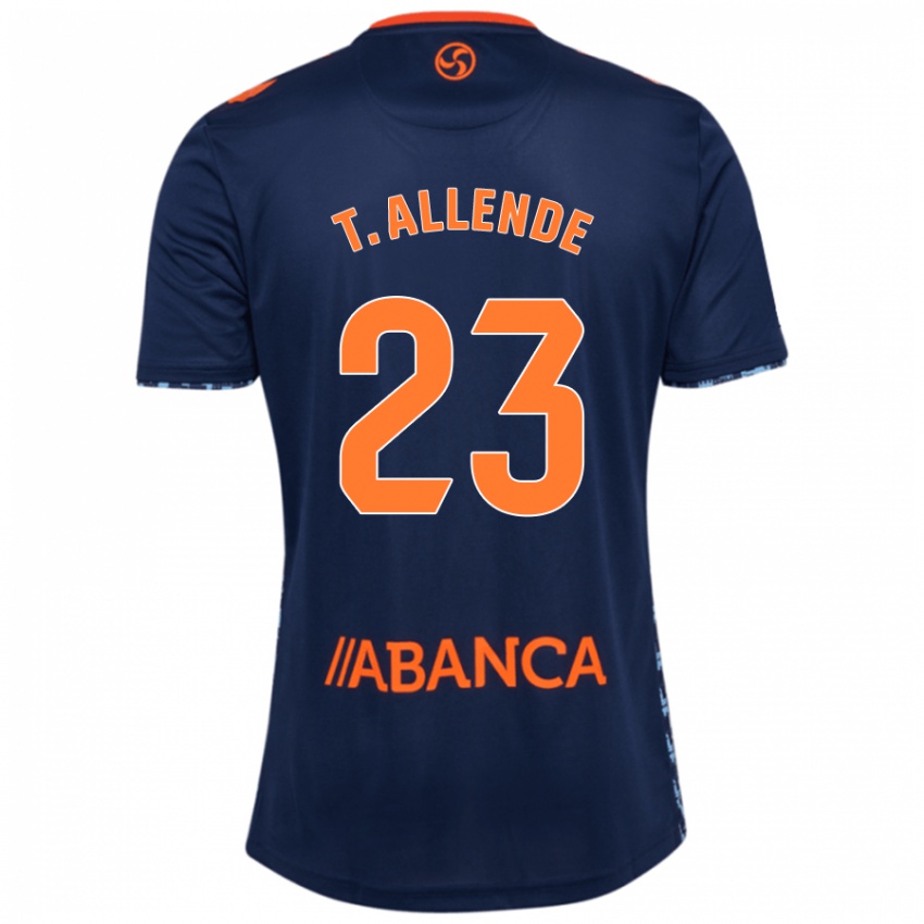 Børn Tadeo Allende #23 Marineblå Udebane Spillertrøjer 2024/25 Trøje T-Shirt