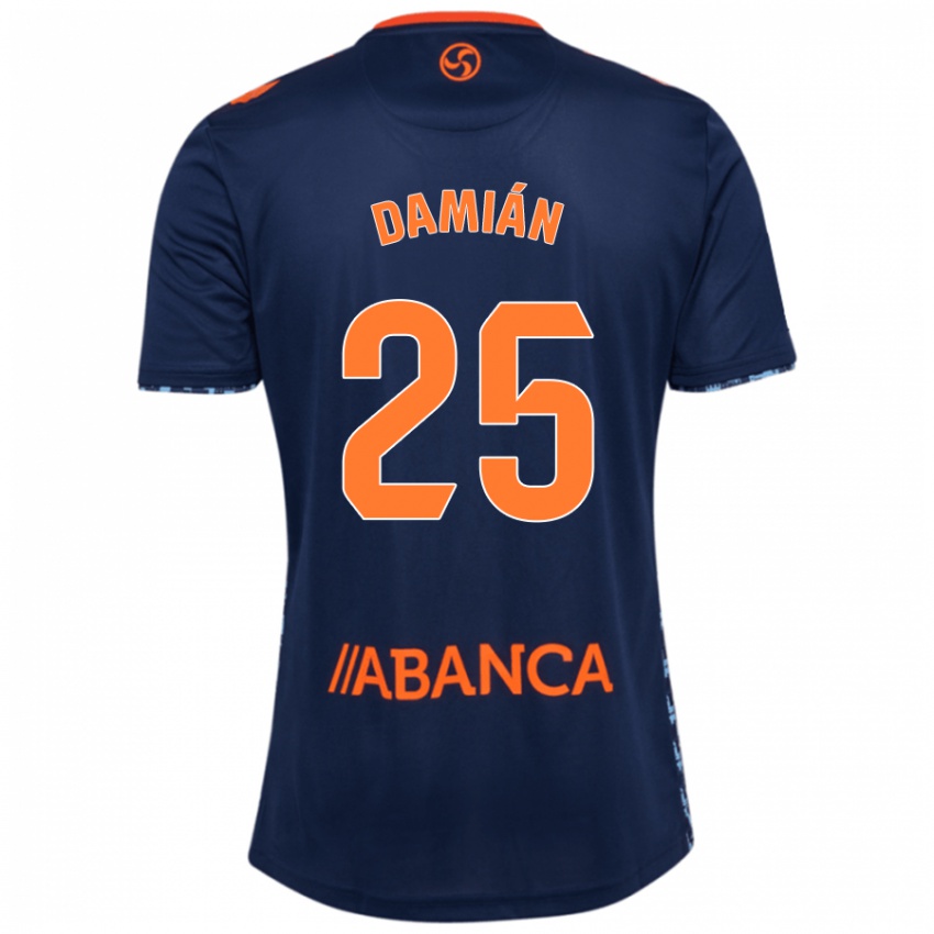 Børn Damián Rodríguez #25 Marineblå Udebane Spillertrøjer 2024/25 Trøje T-Shirt