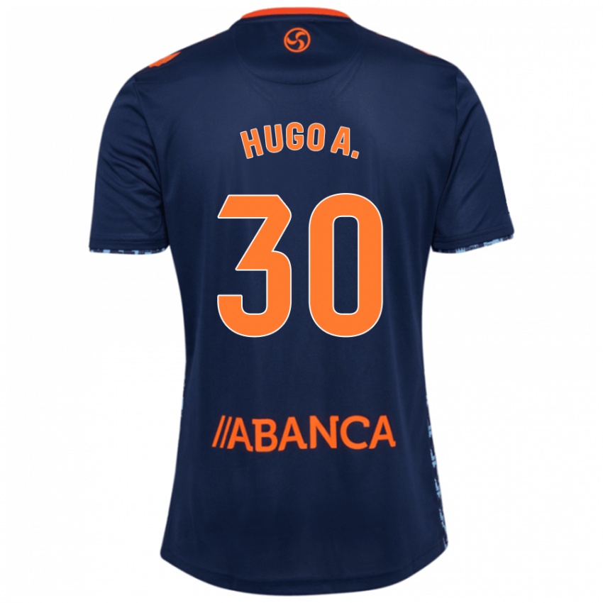 Børn Hugo Álvarez #30 Marineblå Udebane Spillertrøjer 2024/25 Trøje T-Shirt