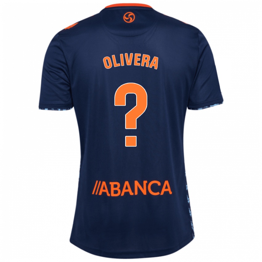 Børn Nacho Olivera #0 Marineblå Udebane Spillertrøjer 2024/25 Trøje T-Shirt