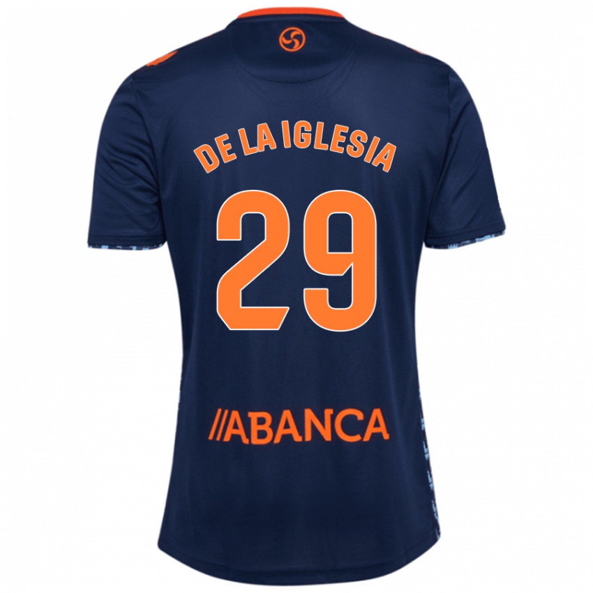 Børn David De La Iglesia #29 Marineblå Udebane Spillertrøjer 2024/25 Trøje T-Shirt