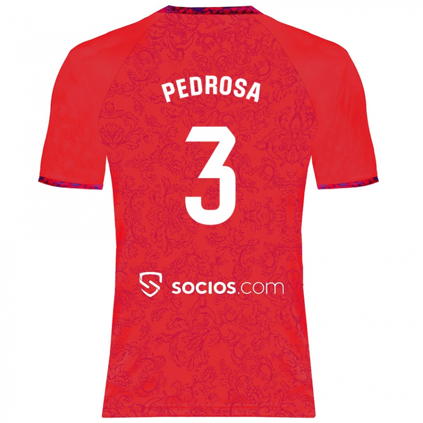 Børn Adrià Pedrosa #3 Rød Udebane Spillertrøjer 2024/25 Trøje T-Shirt