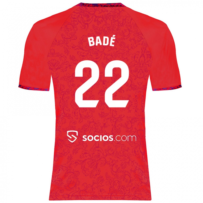 Børn Loïc Badé #22 Rød Udebane Spillertrøjer 2024/25 Trøje T-Shirt