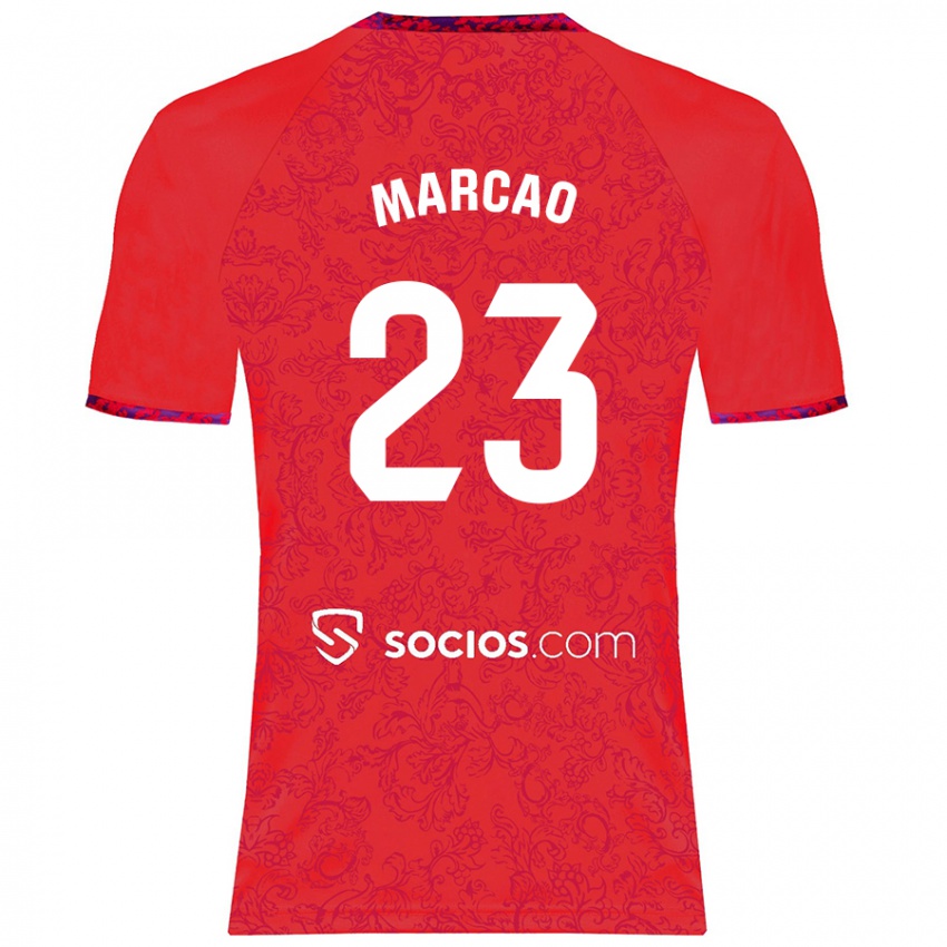 Børn Marcão #23 Rød Udebane Spillertrøjer 2024/25 Trøje T-Shirt