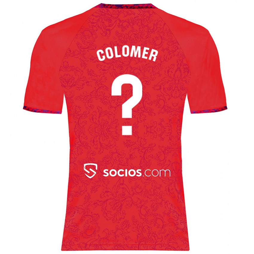 Børn Carlos Colomer #0 Rød Udebane Spillertrøjer 2024/25 Trøje T-Shirt