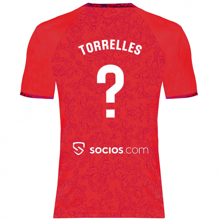 Børn Genís Torrelles #0 Rød Udebane Spillertrøjer 2024/25 Trøje T-Shirt