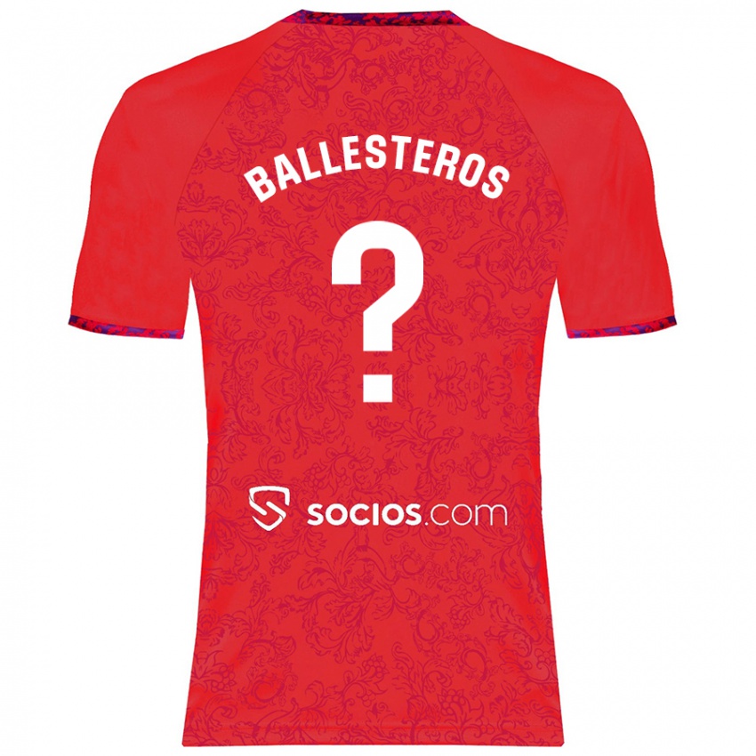 Børn Gonzalo Ballesteros #0 Rød Udebane Spillertrøjer 2024/25 Trøje T-Shirt