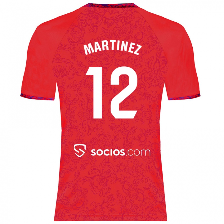 Børn Gabri Martinez #12 Rød Udebane Spillertrøjer 2024/25 Trøje T-Shirt